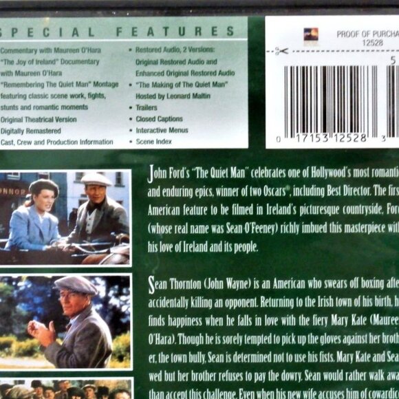 THE QUIET MAN COLLECTOR'S EDITION DVD John Wayne, Maureen O'Hara - Picture 3 of 5